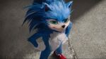  16:9 anthro black_nose blue_body blue_fur clothing corzh77 eulipotyphlan featureless_crotch footwear fur glistening glistening_eyes green_eyes hand_on_hip hedgehog hi_res looking_at_viewer looking_up male mammal mostly_nude mouth_closed red_clothing red_footwear red_shoes sega shoes solo sonic_the_hedgehog sonic_the_hedgehog_(series) standing unsigned white_body white_fur widescreen 