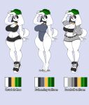  absurd_res canid canine canis clothing collar color_scheme doki_(character) doki_adventures domestic_dog female footwear hat headgear headwear hi_res looking_at_viewer maiky_atk mammal shoes solo 
