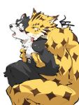 anthro blush canid canine canis domestic_dog duo embrace eyes_closed felid from_behind_position hi_res hug hugging_from_behind leopard licking lifewonders male mammal masanori muscular_arms muscular_legs neck_lick nordic_sled_dog nude ose_(tas) pantherine sex shirako spitz tokyo_afterschool_summoners tongue tongue_out video_games 