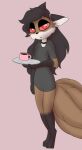  9_tails anthro beverage black_hair canid canine clothed clothing coffee female fox foxxi fur generation_1_pokemon hair head_fur hi_res impbutt mammal multi_tail ninetales nintendo orange_body orange_fur pokemon pokemon_(species) red_eyes solo topwear video_games white_body white_fur 