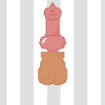  1:1 anthro balls big_balls canid canine digital_media_(artwork) fox gayboy8912 genitals glistening glistening_genitalia glistening_penis hi_res knot male mammal penis pixel_(artwork) pixelated zero_pictured 