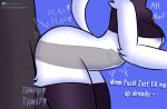  abdominal_bulge anthro bent_over big_penis clothing clyde_(discord) dialogue dirty_talk discord_(app) duo english_text euphorica felid female from_behind_position genitals internal legwear lingerie male male/female mammal penis profanity sex sound_effects text thigh_highs url 