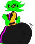  alien alien_humanoid big_butt butt clothed clothing dragon_ball female hi_res huge_butt humanoid majin majin_glue-la_(mike437) mike437 solo thick_thighs wobble 