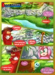  2021 absurd_res amy_rose anthro bodily_fluids breasts breech_loader bruised chao_(sonic) cleavage clothed clothing comic detailed_background dialogue dominant dominant_male duo echidna english_text eulipotyphlan female fur green_eyes handwear hat headgear headwear hedgehog hi_res kidnapping knuckles_the_echidna male male/female mammal monotreme nude outside pink_body pink_fur purple_eyes red_body red_fur sega sonic_the_hedgehog_(series) speech_bubble submissive submissive_female tears text toso video_games 