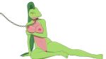  16:9 4k absurd_res alpha_channel anthro breasts chain chained female generation_3_pokemon genitals green_body grovyle hi_res looking_at_viewer nintendo nude pokemon pokemon_(species) pokemorph pussy simple_background solo transparent_background tutankabron2uv video_games widescreen 