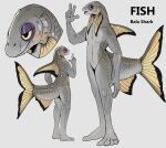  absurd_res anthro dorsal_frill featureless_crotch forked_tail frill_(anatomy) gills grey_background grey_body grey_scales hi_res imperatorcaesar looking_at_viewer male model_sheet narrowed_eyes nude open_mouth plant scales simple_background solo standing unsigned unusual_anatomy unusual_tail 