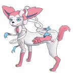  absurd_res alpha_channel anus blue_eyes eeveelution female feral generation_6_pokemon genitals hi_res looking_at_viewer nintendo one_leg_up pawpads paws pokemon pokemon_(species) poofythedragon pussy raised_leg simple_background solo sylveon transparent_background video_games white_body 
