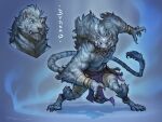  anthro byakko_(character) claws felid fur hi_res lion male mammal pantherine solo taran_fiddler white_body white_fur 