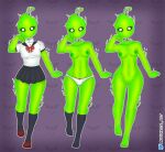  absurd_res anthro bottomwear breasts clothed clothing elemental_creature female female/female fire fire_creature flaming_hair footwear fuku_fire genitals green_body green_hair green_skin group hair hi_res humanoid kevwrite panties partially_clothed pseudo_hair pussy school_uniform skirt socks trio undertale undertale_(series) underwear uniform video_games white_clothing white_panties white_underwear 