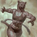  2022 action_pose anthro athletic athletic_anthro athletic_female bottomwear bra claws clothed clothing euplerid fangs female fossa front_view hi_res mammal open_mouth portrait pose shorts solo sports_bra taran_fiddler three-quarter_portrait torn_clothing underwear were whiskers 