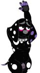  101_dalmatian_street 101_dalmatians absurd_res anthro balls belly big_ears black_body black_fur canid canine canis choker circumcised claws collar dalmatian dante_(101_dalmatians) disney domestic_dog dyed_fur eyeshadow flaccid frown fur genitals goth hi_res jewelry makeup male mammal navel necklace nipples nood1e nude pawpads pecs penis solo solo_focus spiked_collar spikes spots spotted_body spotted_fur stretching thick_thighs white_spots wide_hips young 