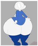  :3 absurd_res anthro avian big_butt bird boots butt clothing cyandrive98 empty_eyes feather_hands feathered_tail feathers footwear hi_res huge_butt huge_thighs hyper hyper_butt hyper_thighs loop_(cyandrive98) male shirt simple_background simple_eyes solo thick_thighs topwear white_body white_eyes white_feathers 