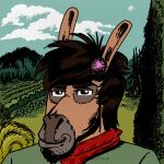  absurd_res anthro asinus comic donkey equid equine hi_res humanoid male mammal olimacdoodles pinup portrait pose preston solo toony vintage 