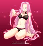  barefoot bikini fate/stay_night fate_(series) glasses long_hair pink_eyes purple_hair rider sitting swimsuit task_owner very_long_hair 