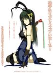  animal_ears ass breasts bunny_ears covered_nipples gloves green_hair large_breasts nakabayashi_reimei one_eye_closed ouka_nagisa simple_background solo super_robot_wars super_robot_wars_original_generation yellow_eyes 