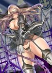  bdsm blonde_hair blush bondage bound breasts chain curvy g-string garter_belt garters glasses groin habit large_breasts long_hair myouga nipples nun panties queen's_blade queen's_blade_rebellion sigui_(queen's_blade) solo thick_thighs thighhighs thighs thong underwear wide_hips 