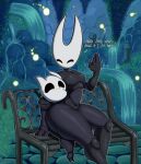  absurd_res bodily_fluids dialogue duo female gesture hi_res hollow_knight hornet_(hollow_knight) male male/female mehdrawings nature nature_background on_lap sitting_on_bench sitting_on_lap sweat sweatdrop tagme team_cherry the_wanderer_(msignmeup) thick_thighs vessel_(species) video_games waterfall waving 
