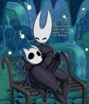  absurd_res bodily_fluids dialogue duo female handjob hi_res hollow_knight hornet_(hollow_knight) male male/female mehdrawings nature nature_background penile sex sweat sweatdrop team_cherry the_wanderer_(msignmeup) thick_thighs thigh_sex vessel_(species) video_games waterfall 
