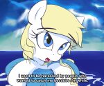  absurd_res aryanne_(character) blonde_hair blue_eyes earth_pony equid equine fan_character female floating hair hasbro hi_res horse mammal my_little_pony pony vultraz water 