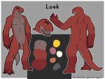  anthro doubledungeondragon lizard losk male model_sheet reptile scalie solo 