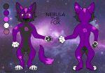  anthro canid canine fox fur hi_res male mammal model_sheet solo tail 