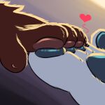  &lt;3 2022 5_fingers ambiguous/ambiguous ambiguous_gender blue_body blue_fur brown_body brown_fur carly_bear cupcakecarly duo female_(lore) fingerpads fingers fur hand_shot hi_res maku_(maku450) mammal pawpads simple_background 