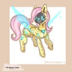  1:1 2022 alternate_species cold-blooded-twilight female fluttershy_(mlp) friendship_is_magic hair hasbro hi_res machine my_little_pony pink_hair robot screen screen_face solo wings yellow_body 