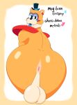  absurd_res anthro anus balls big_balls big_butt butt exposed_ass five_nights_at_freddy&#039;s five_nights_at_freddy&#039;s:_security_breach genitals glamrock_freddy_(fnaf) hi_res male male/male scottgames solo stanny_rico video_games 