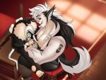  absurd_res ahegarou animal_humanoid big_dom_small_sub big_pecs black_hair bulge canid canid_humanoid canine canine_humanoid clothed clothing corrin_(fire_emblem) corrin_(fire_emblem)_(male) crossdressing dominant duo eyelashes fire_emblem fire_emblem_fates fire_emblem_heroes fluffy fluffy_ears fluffy_tail girly hair hi_res human humanoid keaton_(fire_emblem) licking licking_lips long_hair maid_uniform male male/male mammal mammal_humanoid muscular nintendo panties pecs size_difference stirrup_stockings thick_eyelashes tongue tongue_out underwear uniform video_games white_hair wolf_ears wolf_humanoid wolfskin 