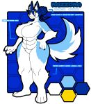  abs absurd_res anthro big_breasts blue_body blue_claws blue_fur blue_hair breasts canid canine canis claws featureless_breasts featureless_crotch female fur hair hi_res hypnofood mammal model_sheet multicolored_body multicolored_fur nude paws razzora_(hyperfood) smile solo thick_calves thick_thighs two_tone_body two_tone_fur white_body white_fur wolf 