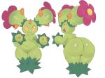  2022 big_butt butt elemental_creature female flora_fauna front_view generation_5_pokemon genitals green_body green_nipples hibiscusemote maractus nintendo nipples not_furry nude plant pokemon pokemon_(species) pussy rear_view simple_background slightly_chubby solo video_games white_background yellow_eyes 