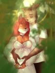  &lt;3 andromorph anthro canid canine ditaflower duo female fox hi_res intersex invalid_tag love male male/female mammal plant tree ych ych_result 