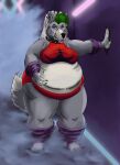  anthro belly belly_expansion big_butt bloated breasts butt canid canine canis expansion female five_nights_at_freddy&#039;s five_nights_at_freddy&#039;s:_security_breach hi_res mammal osiol overweight overweight_anthro overweight_female roxy scottgames solo video_games wolf 