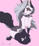  anthro canid canine canis female helluva_boss hi_res looking_at_viewer loona_(helluva_boss) mammal msc_cat nude playful solo wolf 