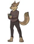  absurd_res alpha_channel anthro blush clothed clothing drinking_tea felid feline fully_clothed hi_res lynx male mammal marius_wenzel sabrinaaparicio simple_background solo sweatshirt tired_eyes transparent_background 