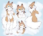  &lt;3 2022 anthro biped blue_eyes blush breasts butt canid canine claws digital_media_(artwork) digitigrade eternity-zinogre eyes_closed female finger_claws fluffy fluffy_tail fur generation_7_pokemon looking_at_viewer looking_back lycanroc mammal midday_lycanroc neck_spikes neck_tuft nintendo nude paws pokemon pokemon_(species) smile solo toe_claws tuft video_games white_body white_fur wide_hips 