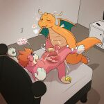  1:1 absurd_res anal anal_penetration anthro argon_vile balls bdsm bed blush bodily_fluids bondage bound claws controller cum cum_in_ass cum_inside dialogue digital_media_(artwork) dragon dragonite duo english_text erection furgonomics furniture furry-specific_piercing generation_1_pokemon genital_fluids genitals hair hi_res humanoid_genitalia humanoid_penis inside internal male male/male male_penetrated male_penetrating male_penetrating_male mammal membrane_(anatomy) membranous_wings nero_(neopatamonx) nintendo nude on_bed one_eye_closed open_mouth outlet penetration penis piercing pokemon pokemon_(species) remote_control restraints rope rope_bondage scalie sex slowpoke speech_bubble sweat tail_piercing text video_games wings wrists_tied 
