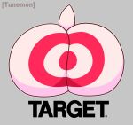  ambiguous_gender anthro big_butt bull_terrier bullseye bullseye_(target) butt butt_focus canid canine canis domestic_dog english_text hi_res huge_butt human hunting_dog mammal markings mascot solo target_corporation terrier text tunemon white_body 