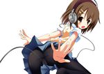  ass brown_eyes brown_hair cameltoe hirasawa_yui k-on! kurozu no_panties pantyhose school_uniform solo 