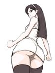  agahat ass black_hair hairband highres kumashiro_maya looking_back seikimatsu_occult_gakuin sketch solo thighhighs thighs 