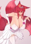  &lt;3 2022 3_tails 5_fingers alternate_version_at_source animal_humanoid armwear bare_shoulders big_breasts biped blowing_kiss blush breasts bridal_gauntlets canid canid_humanoid canine canine_humanoid cleavage clothed clothing colored crown digit_ring digital_media_(artwork) dipstick_tail dress elbow_gloves eyelashes female finger_ring fingers flirting flower_accessory fluffy fluffy_tail fox_humanoid front_view fully_clothed fur gesture glistening glistening_body glistening_breasts glistening_fur glistening_hair glistening_skin glistening_tail gloves green_eyes grey_background hair hand_on_hip handwear heart_reaction hi_res huge_breasts humanoid humanoid_hands inner_ear_fluff jefflink jewelry leaning leaning_forward legwear light_body light_skin long_hair looking_at_viewer mammal mammal_humanoid markings monotone_ears monotone_hair multi_tail multicolored_tail nipple_outline orange_inner_ear_fluff pink_body pink_fur pink_inner_ear pink_tail portrait pose red_body red_ears red_fur red_hair red_tail ring shaded simple_background solo standing tail_markings thick_tail thigh_highs three-quarter_portrait three-quarter_view tiara tuft two_tone_tail wedding_ring white_armwear white_clothing white_dress white_elbow_gloves white_gloves white_handwear white_legwear white_thigh_highs 