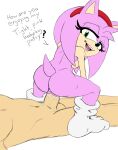  absurd_res amy_rose anthro dirty_talk duo faceless_character faceless_male female hi_res human lewdsharx male male/female mammal on_bottom on_top reverse_cowgirl_position sega sex sonic_the_hedgehog_(series) 