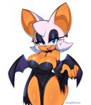  absurd_res anthro breasts chiropteran cleavage clothed clothing female hi_res ichig8miruku_(artist) mammal membrane_(anatomy) membranous_wings rouge_the_bat sega simple_background solo sonic_the_hedgehog_(series) thick_thighs white_background wings 