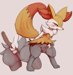  anthro anus bodily_fluids braixen censored cottontail female generation_6_pokemon genital_fluids hi_res looking_pleasured masturbation mosaic_censorship nintendo pokemon pokemon_(species) pussy_juice solo stick vaginal vaginal_masturbation video_games 