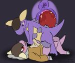  anthro anus bodily_fluids brown_body duo female female_penetrated generation_1_pokemon genital_fluids genitals hi_res kangaskhan male male/female male_penetrating male_penetrating_female nintendo penetration penile penile_penetration penis_in_pussy pokemon pokemon_(species) purple_body pussy pussy_juice sex simple_background telem vaginal vaginal_penetration video_games 