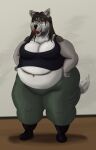  anthro belly big_butt bloated breasts butt canid canine canis chubby_female female hi_res mammal organs osiol overweight overweight_anthro overweight_female solo stomach wolf 