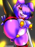  &lt;3 &lt;3_eyes anthro big_breasts blazedscarf bonnie_(fnaf) breasts camel_toe clothing female five_nights_at_freddy&#039;s flexible hi_res lagomorph legwear leporid mammal one_leg_up pasties rabbit raised_leg scottgames solo splits spread_legs spreading standing thick_thighs thigh_highs tongue tongue_out vertical_splits video_games 
