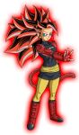  aura dragon_ball dragon_ball_heroes fur glowing glowing_eyes highres long_hair monkey_girl monkey_tail muscular note_(dragon_ball) official_art pink_fur red_fur saiyan smirk spiked_hair super_full_power_saiyan_4_limit_breaker super_saiyan super_saiyan_4 tail time_patrol_(dragon_ball) 