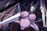  anthro arthropod belly big_belly big_breasts breasts butt detailed_background female genitals herrah hi_res hollow_knight horn latiar mask multi_arm multi_limb nipples pussy silk solo team_cherry thick_thighs video_games 