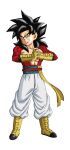  aura beat_(dragon_ball) body_fur crossed_arms dragon_ball dragon_ball_heroes fur highres long_hair monkey_boy monkey_tail muscular muscular_male official_art pink_fur red_fur saiyan smirk spiked_hair super_saiyan super_saiyan_4 tail time_patrol_(dragon_ball) 